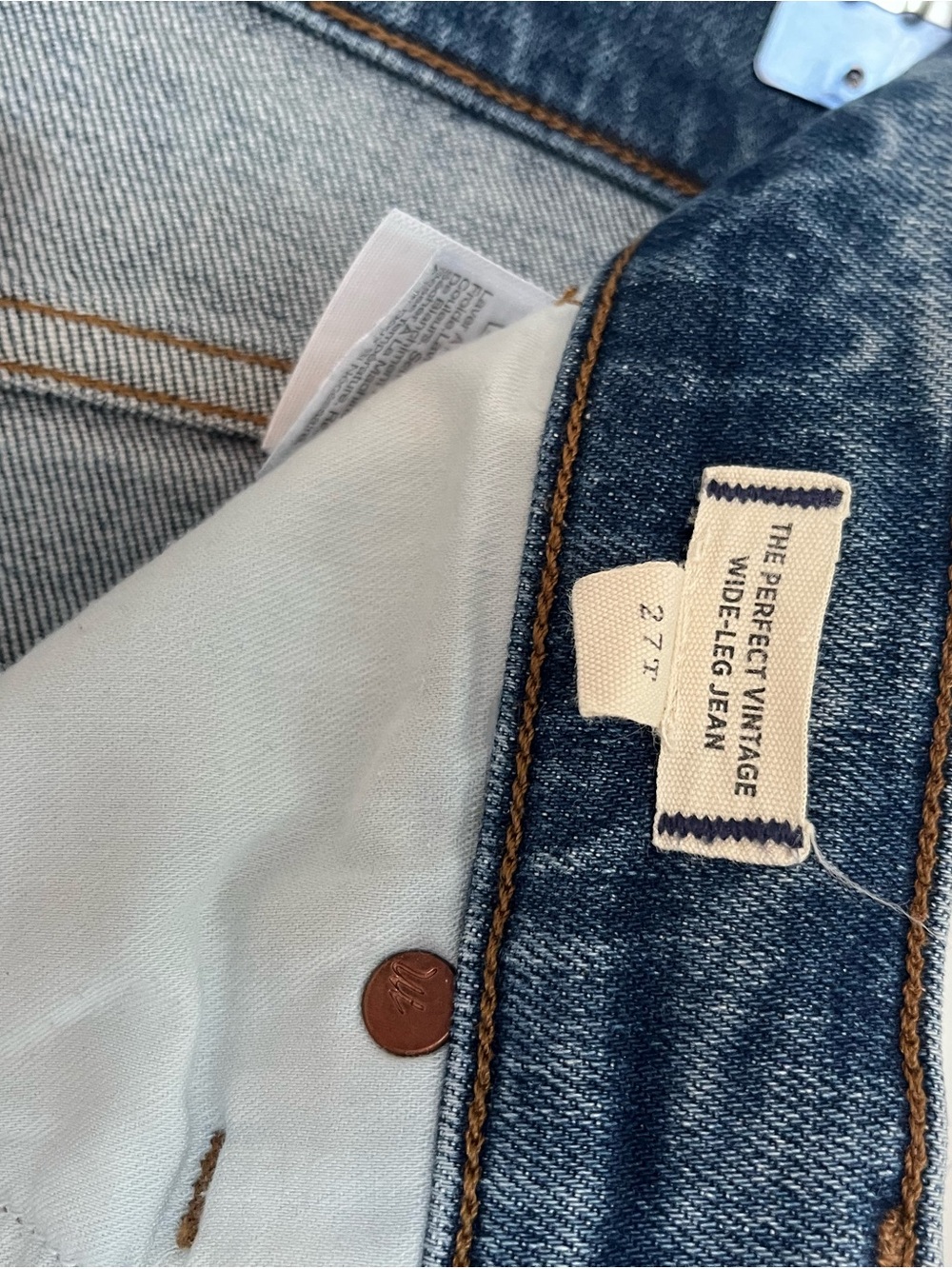 Madewell The Perfect Vintage Wide-Leg Jean in Mayfield Wash - Size 27T - Picture 3 of 4